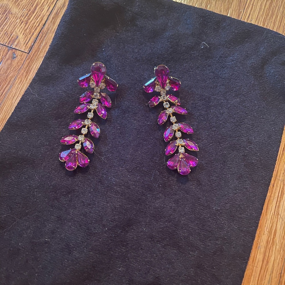 Elegant Purple Drop Earrings